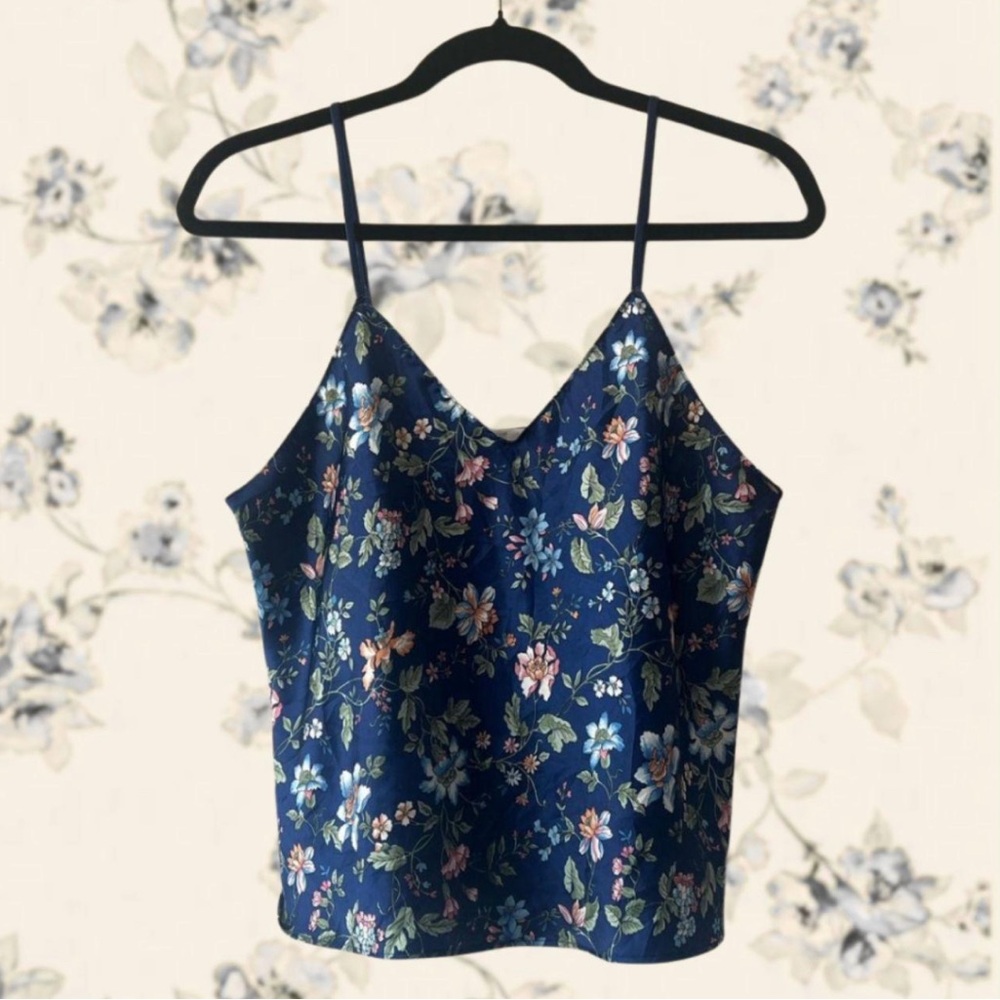 Signature by Sangria Navy Floral Dress